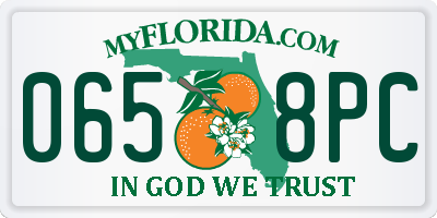 FL license plate 0658PC
