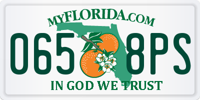 FL license plate 0658PS