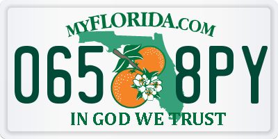 FL license plate 0658PY