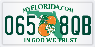 FL license plate 0658QB