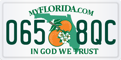 FL license plate 0658QC