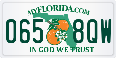 FL license plate 0658QW