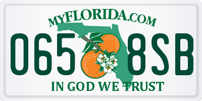 FL license plate 0658SB