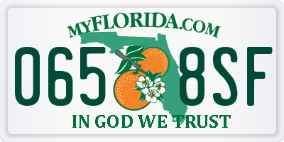 FL license plate 0658SF