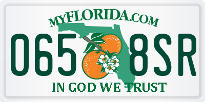 FL license plate 0658SR