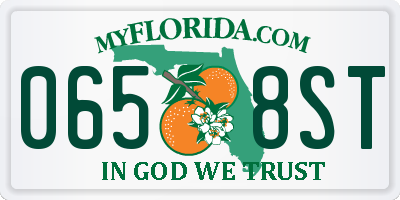 FL license plate 0658ST