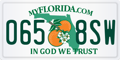 FL license plate 0658SW