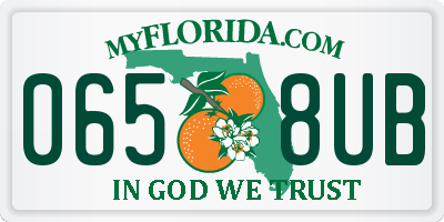 FL license plate 0658UB