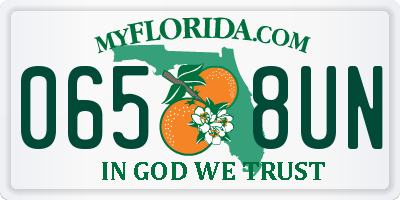 FL license plate 0658UN
