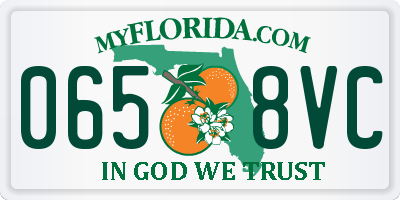FL license plate 0658VC