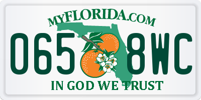 FL license plate 0658WC