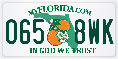 FL license plate 0658WK