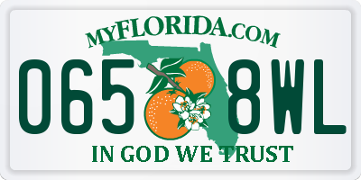 FL license plate 0658WL