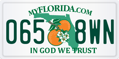 FL license plate 0658WN