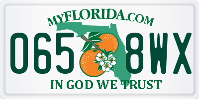 FL license plate 0658WX
