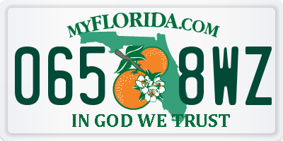 FL license plate 0658WZ