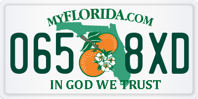 FL license plate 0658XD