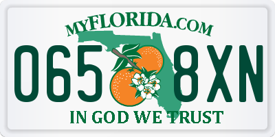 FL license plate 0658XN