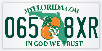 FL license plate 0658XR