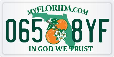 FL license plate 0658YF