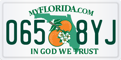 FL license plate 0658YJ