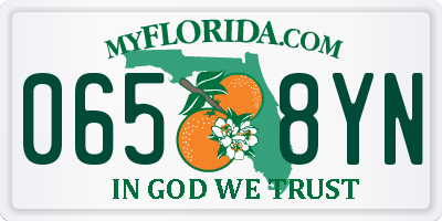 FL license plate 0658YN