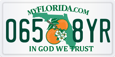 FL license plate 0658YR