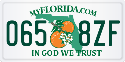 FL license plate 0658ZF
