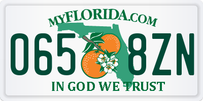 FL license plate 0658ZN