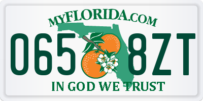 FL license plate 0658ZT