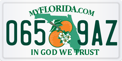 FL license plate 0659AZ