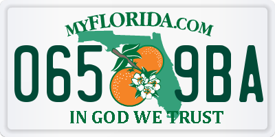 FL license plate 0659BA