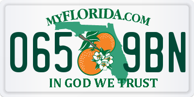 FL license plate 0659BN