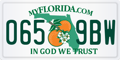 FL license plate 0659BW