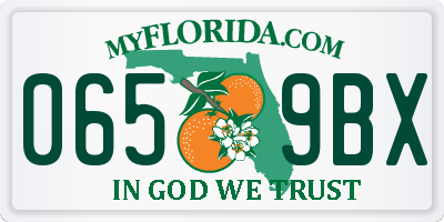 FL license plate 0659BX