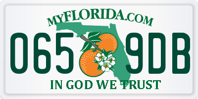 FL license plate 0659DB