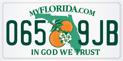 FL license plate 0659JB