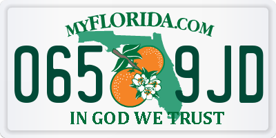FL license plate 0659JD