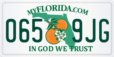FL license plate 0659JG