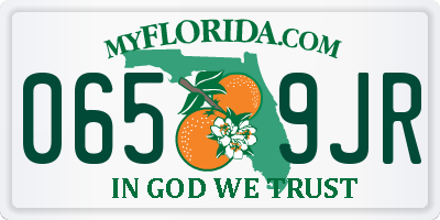 FL license plate 0659JR