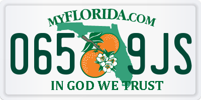 FL license plate 0659JS