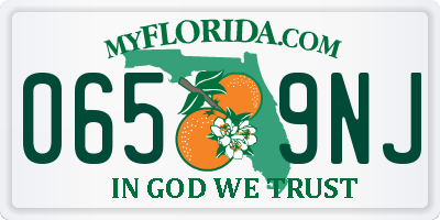 FL license plate 0659NJ