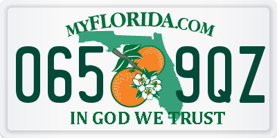 FL license plate 0659QZ