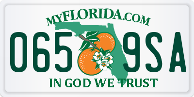 FL license plate 0659SA