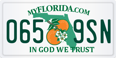 FL license plate 0659SN