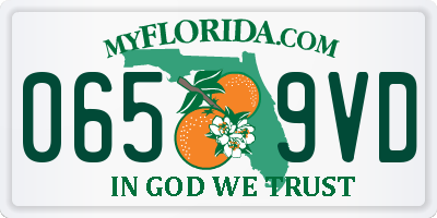 FL license plate 0659VD