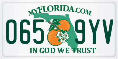 FL license plate 0659YV