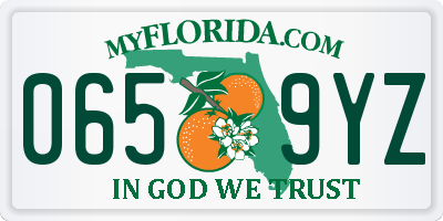 FL license plate 0659YZ