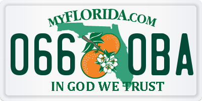FL license plate 0660BA