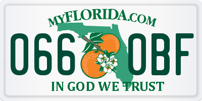FL license plate 0660BF
